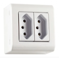 TOMADA DUPLA SISTEMA X 20A LIZFLEX TRAMONTINA