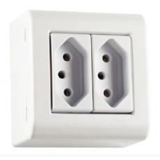 TOMADA DUPLA SISTEMA X 20A LIZFLEX TRAMONTINA